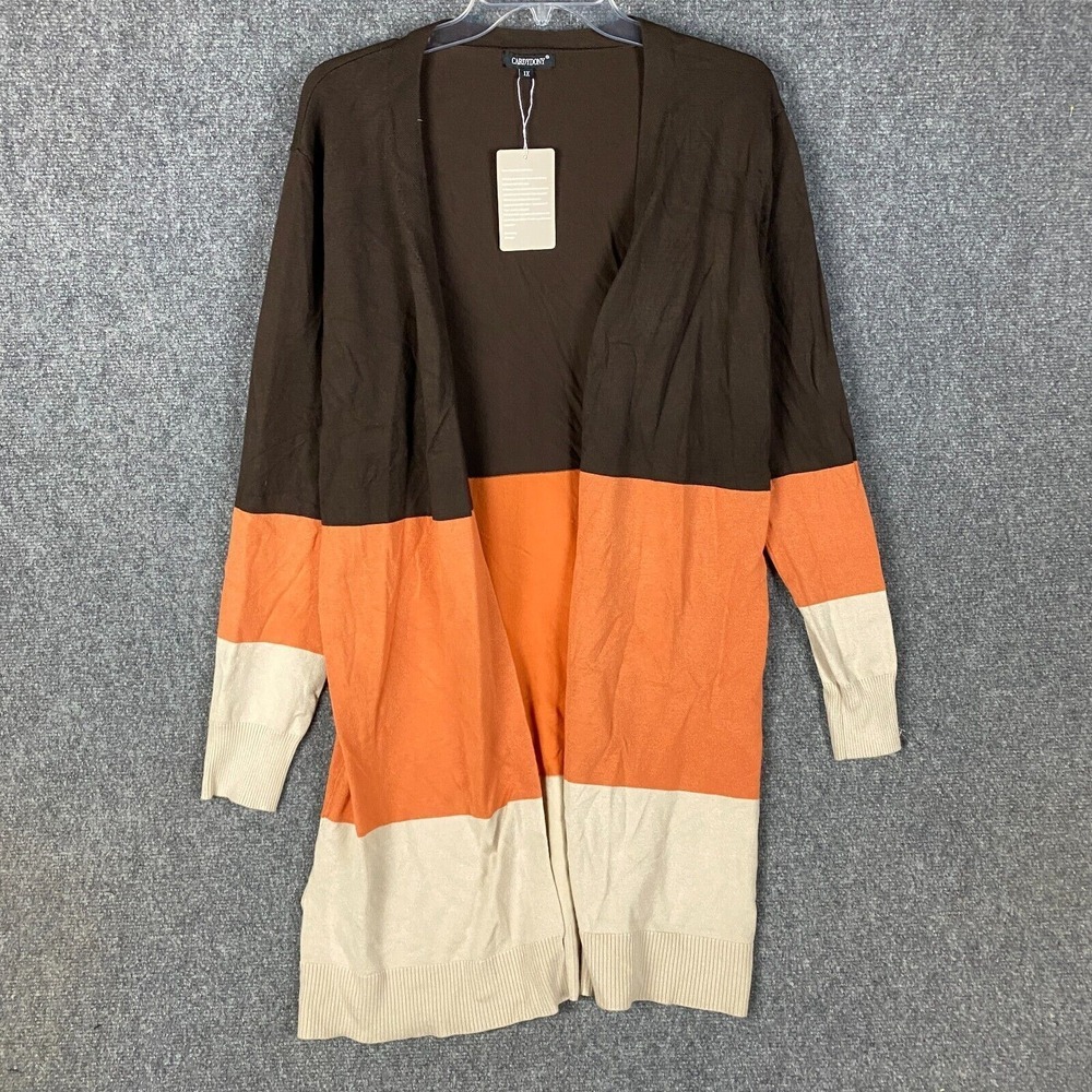 Cardydony Cardigan Women's 1X NWT Multicolor Viscose Blend Adults‎